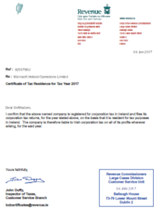 Certyfikat rezydencji Microsoft 2017