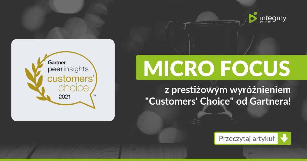 Micro Focus z prestiżowym wyróżnieniem Customers' Choice od Gartnera!